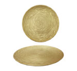 Gold Plastic Round Tray