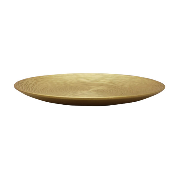 Gold Plastic Round Tray