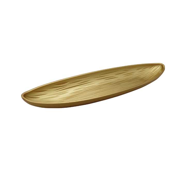 Gold Plastic Oval Tray