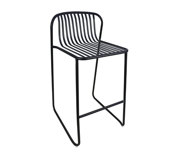 Metal Striped Bar Chair
