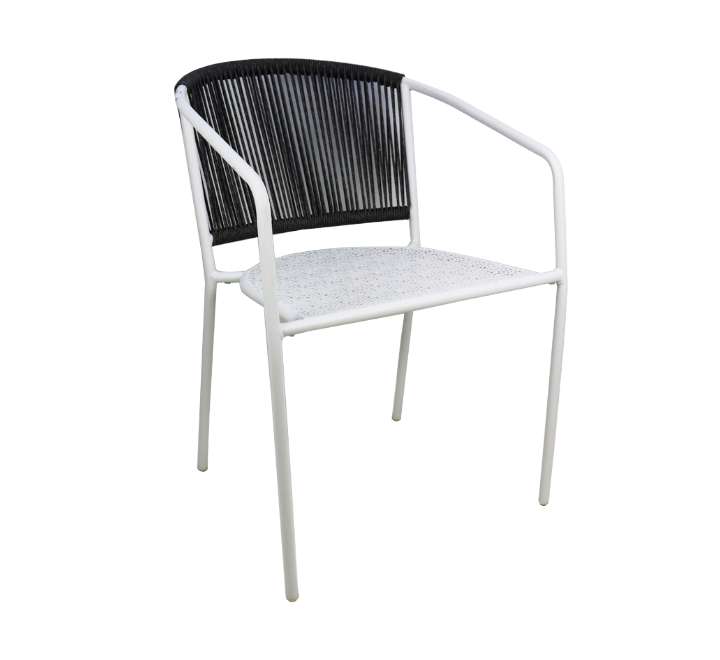 CHD18479 White Metal Vedella Dining Chair
