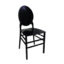 Black Oval Back Resin Chair