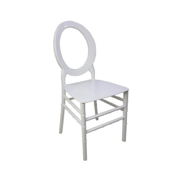 O Back Resin Chair White