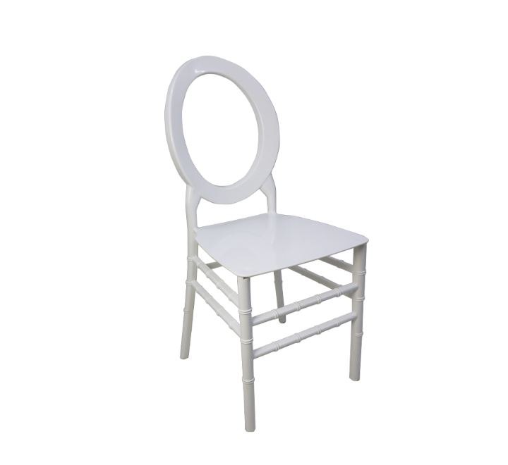 O Back Resin Chair White
