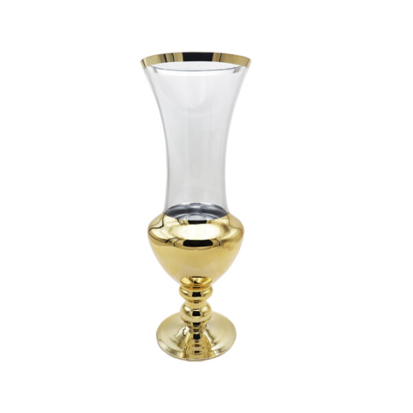 Glass Vase Gold 15x45cm