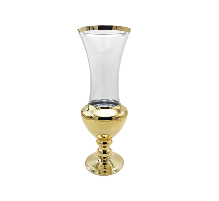 Glass Vase Gold 15x45cm