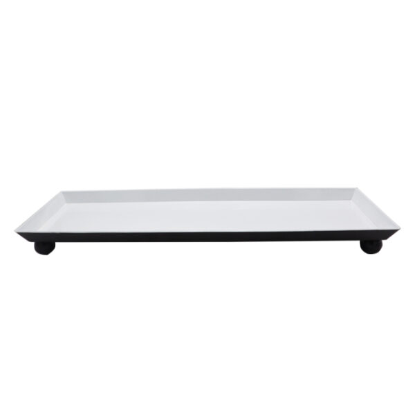 Plastic Rectangular Tray White