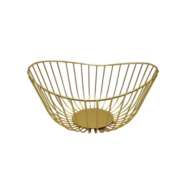 Gold Oval Fruit Basket