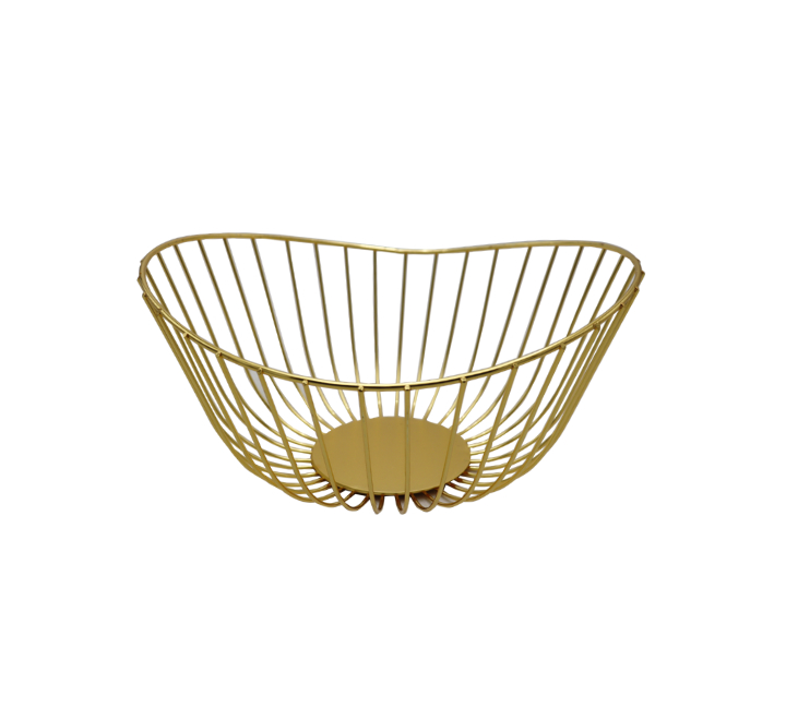 Gold Oval Fruit Basket