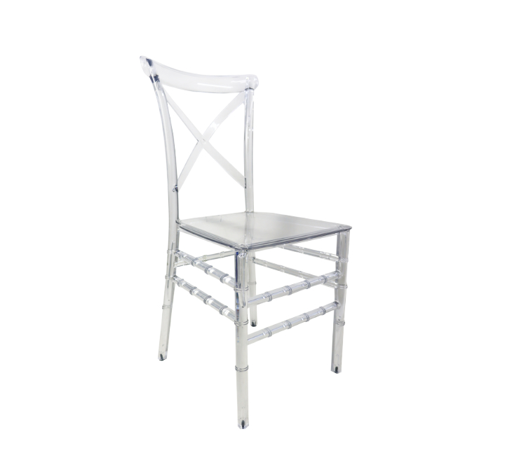 Clear Cross-Back Chair