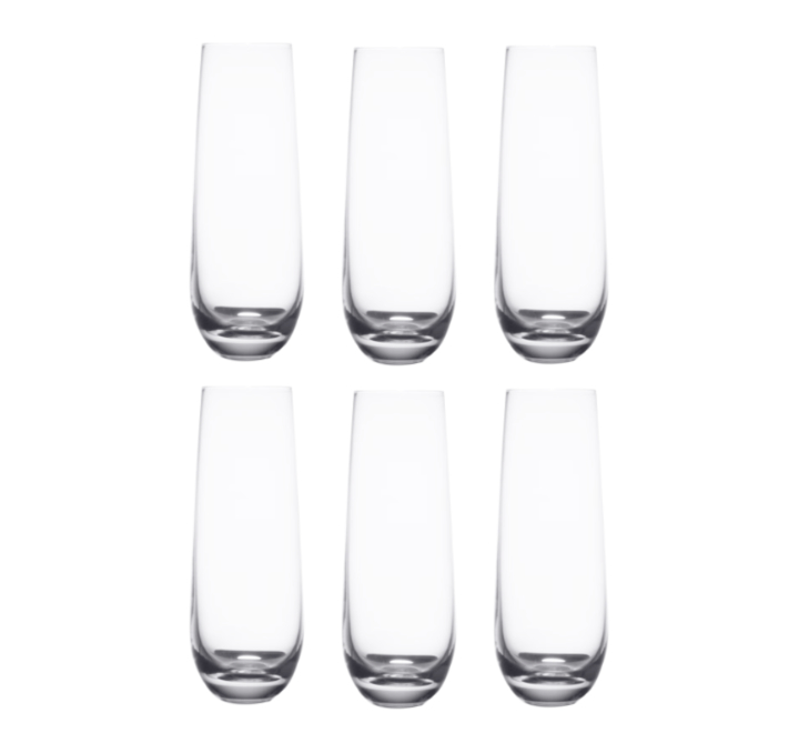 6pc Flute Glass Set