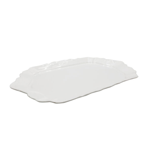 Fancy Rectangular Platter Scalloped Edges
