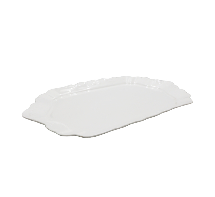 Fancy Rectangular Platter Scalloped Edges
