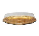 Disposable Oval Plastic Serving Tray with Lid