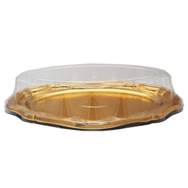 Disposable Oval Plastic Serving Tray with Lid