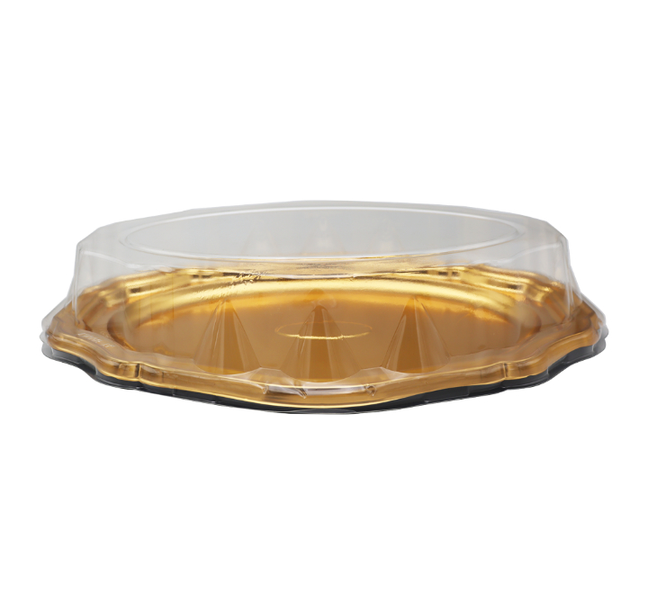 Disposable Oval Plastic Serving Tray with Lid