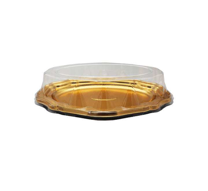 Disposable Oval Plastic Serving Tray with Lid