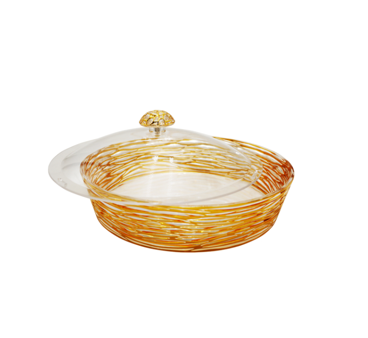 Round Acrylic Tray with Lid