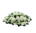 Oval Flower Bouquet White Roses