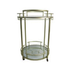 Metallic 2 Tier Drinks Trolley
