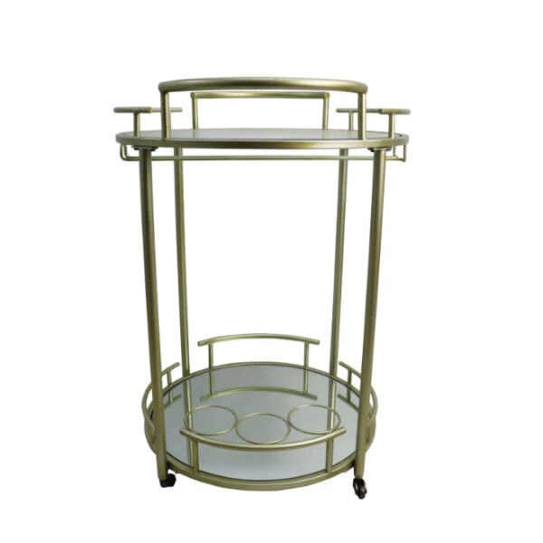 Metallic 2 Tier Drinks Trolley