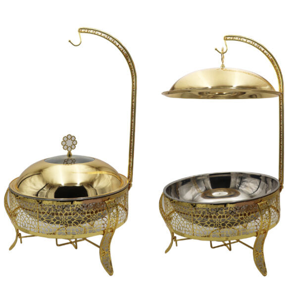 Gold Round Chafing Dish