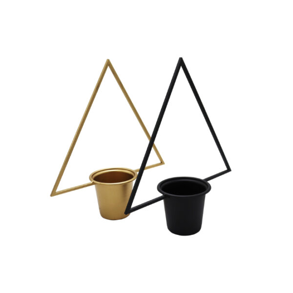 Metal Triangle Candle Holder