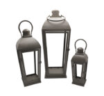 3pc Grey Lantern Set