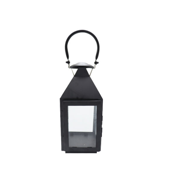 Black Lantern with Glass Insert
