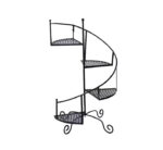 Multi Tier Metal Flower Stand Black