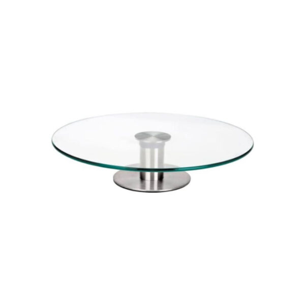 Glass Lazy Susan with Stand 30cm
