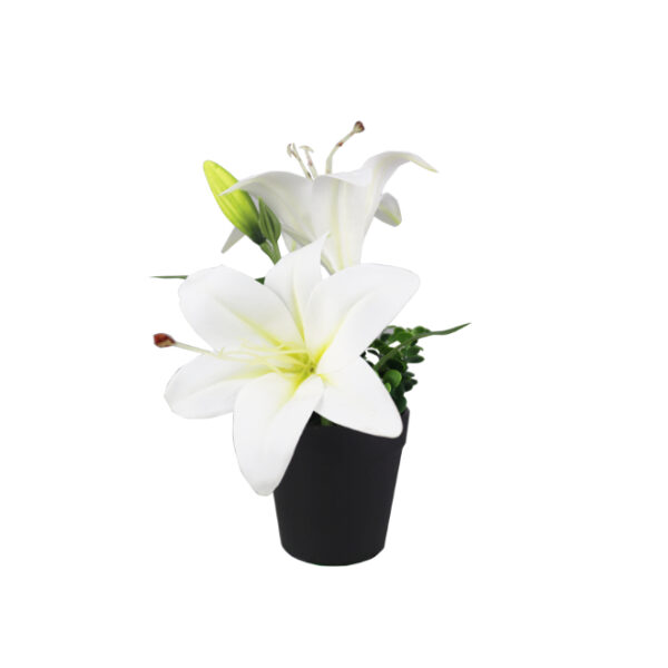 Artificial Potted White Lilly Flower Plant