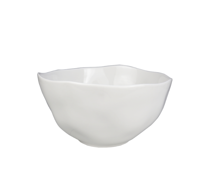 Ceramic Bowl with Irregular Wavy Rim