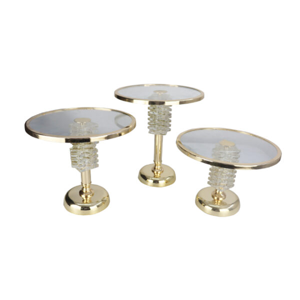 3pc Cake Stand Gold