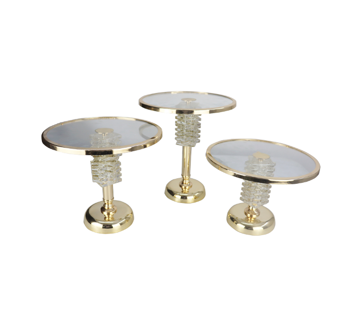 3pc Cake Stand Gold
