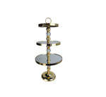 3 Tier Gold Mirror Cake Stand