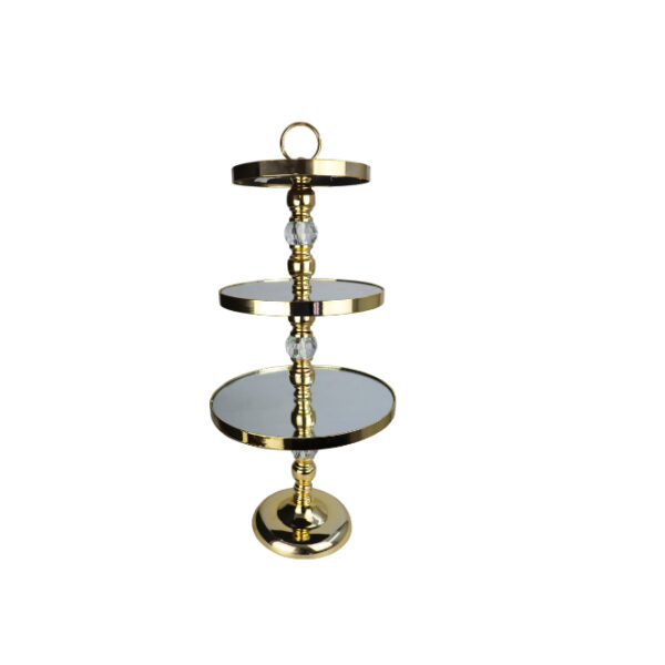 3 Tier Gold Mirror Cake Stand