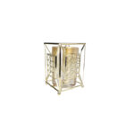 Metal Gold Candle Holder Glass Insert