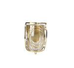 Metal Gold Candle Holder Glass Insert