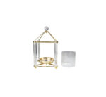 Gold Candle Holder Clear Acrylic Pillars