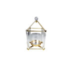 Gold Candle Holder Clear Acrylic Pillars