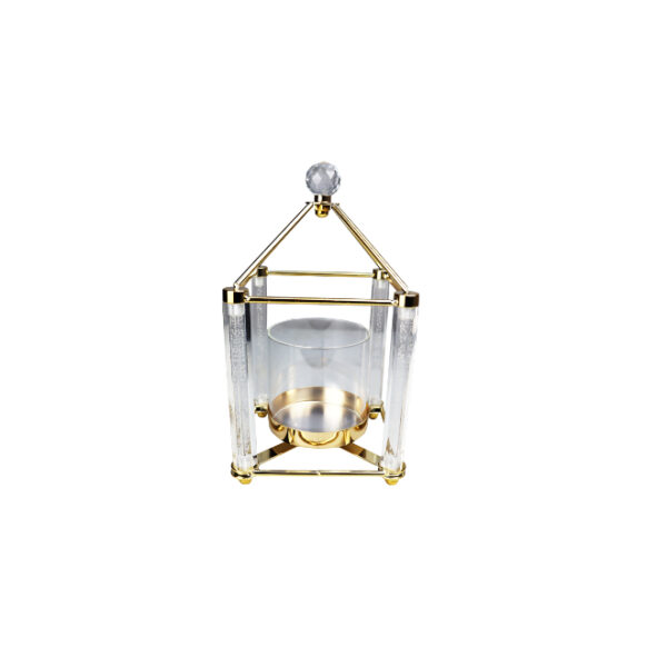 Gold Candle Holder Clear Acrylic Pillars