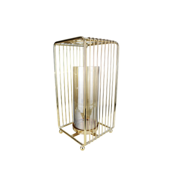 Gold Cage Candle Holder
