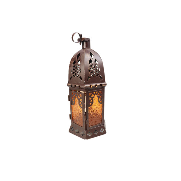 Brown Dome Metal Lantern 33x13cm