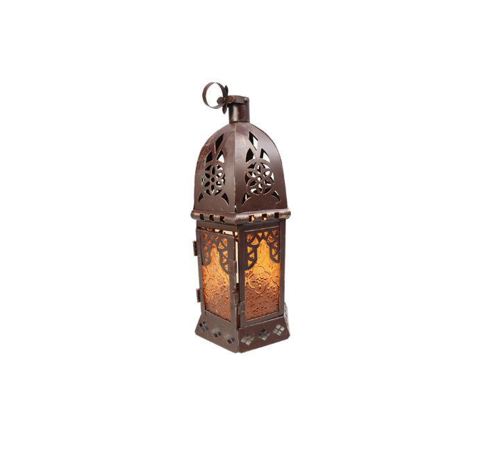 Brown Dome Metal Lantern 33x13cm