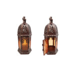 Brown Dome Metal Lantern 33x13cm