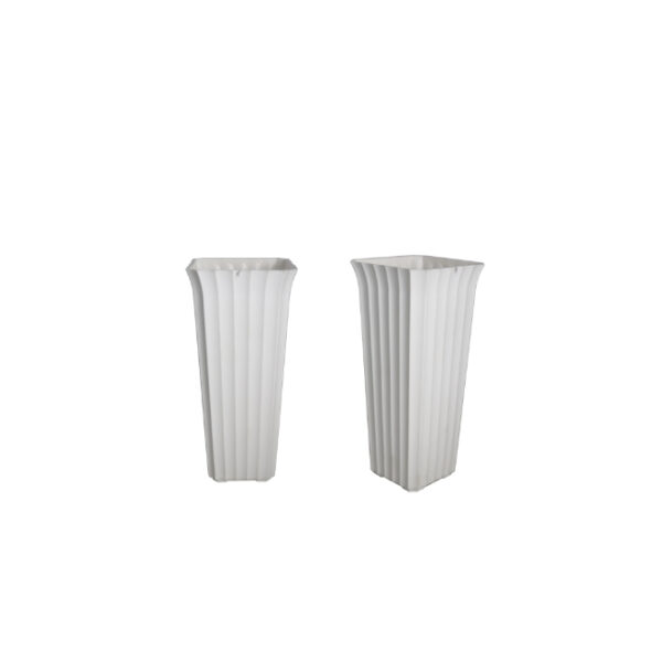 White Plastic Flower Vase
