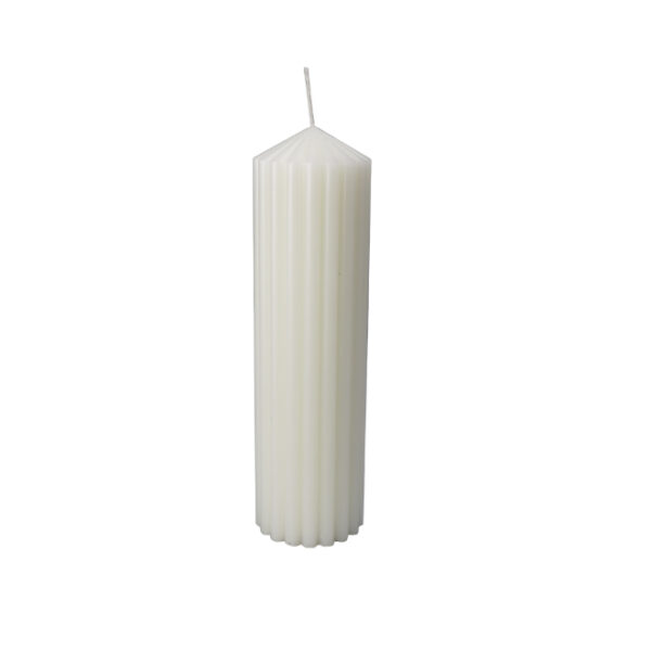 Pillar Candle Ripple Design 7x25cm