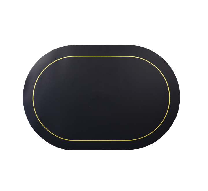 Black Oval Table Mat 