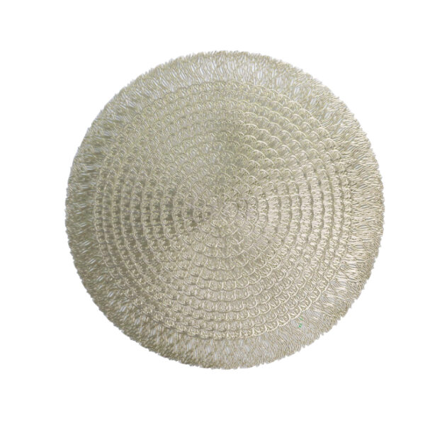 Metallic Gold Woven Look Table Mat 38cm